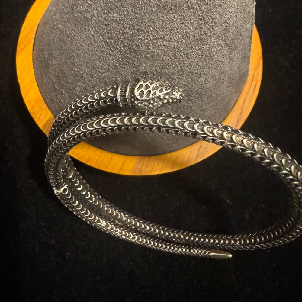 Gucci Garden AG925 Silver Snake Bracelet Size 18